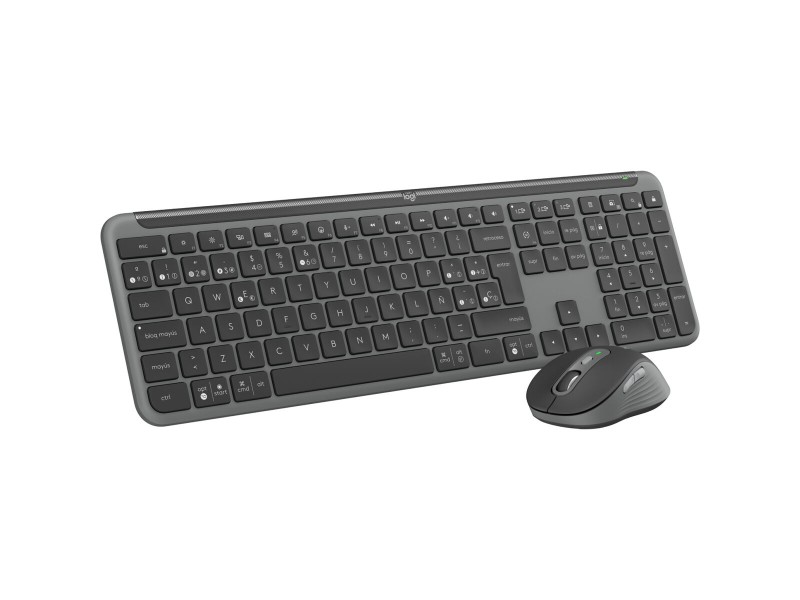 Клавиатура с мишка Logitech MK950 Графит Испанска Qwerty NaN –  BB Пакети клавиатура и мишка