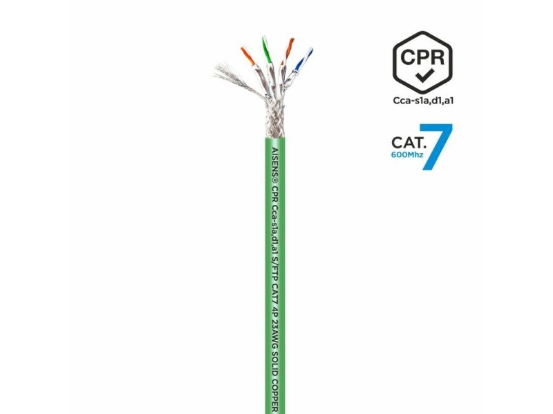 FTP категория 7 твърд мрежови кабел Aisens AWG23 Зелен 500 m NaN –  BB Ethernet кабели
