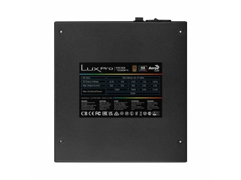 Захранване Aerocool LUXPRORGB750M ATX 750 W 80 Plus Bronze NaN –  BB Захранвания