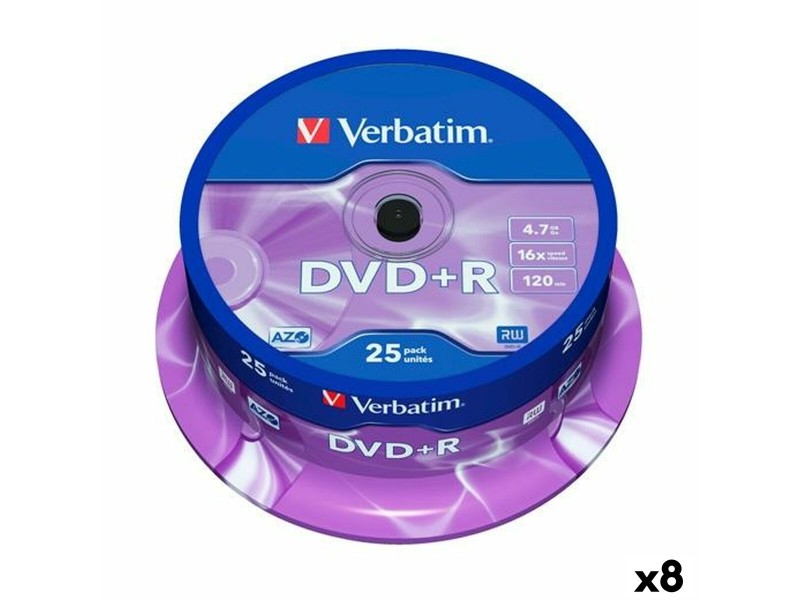 DVD+R устройство Verbatim 4,7 GB 16x (8 броя) NaN –  BB DVD + R