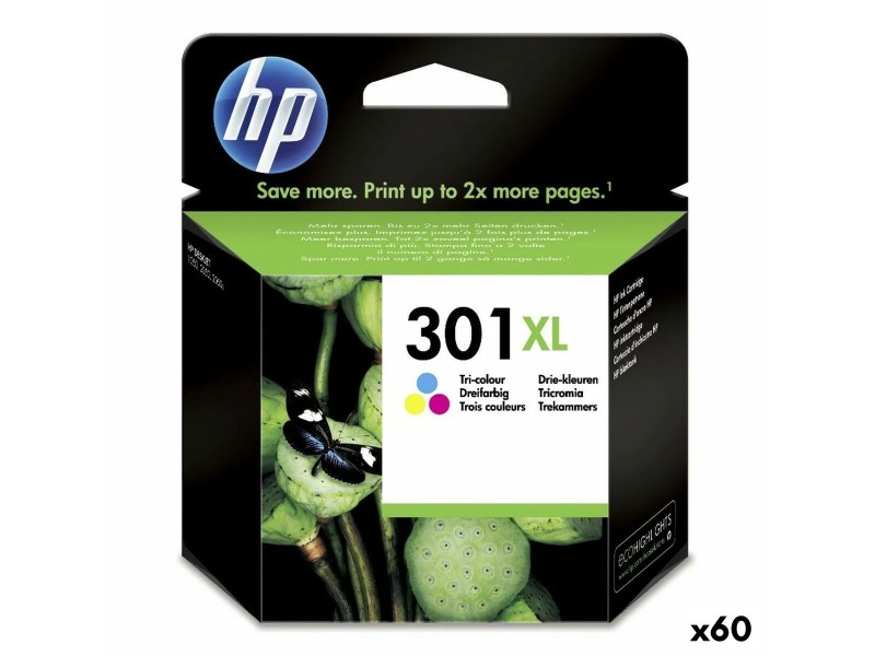 Оригиална касета за мастило HP 301XL Трицветен (60 броя) NaN –  BB Касети с мастило