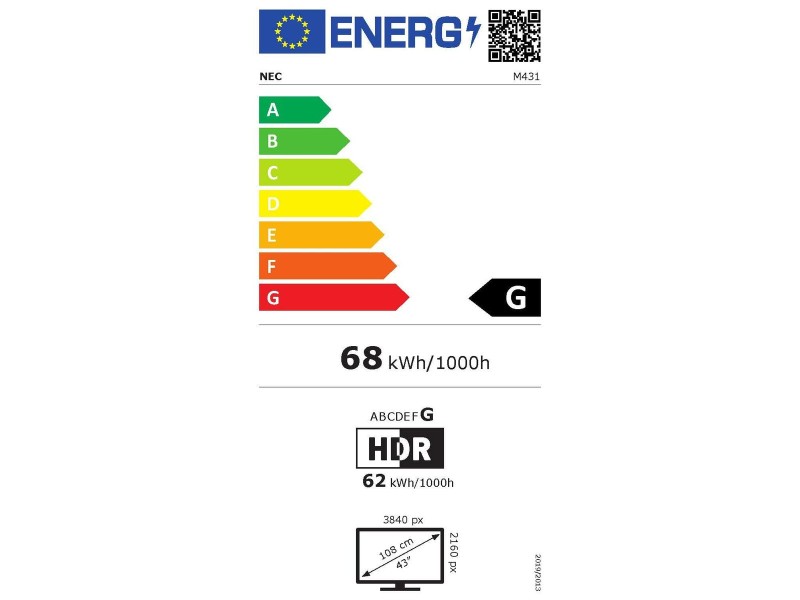 Монитор Videowall NEC M431 4K Ultra HD 43 240 Hz 60 Hz NaN –  BB Монитори