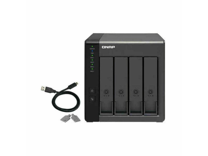SATA 5.25 калъф за SATA 2.5 Qnap TR-004 Черен NaN –  BB Мрежово прикачено хранилище