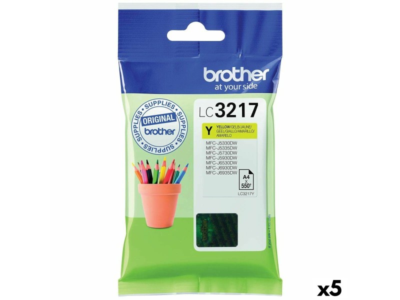 Оригиална касета за мастило Brother LC3217 Жълт (5 броя) NaN –  BB Касети с мастило