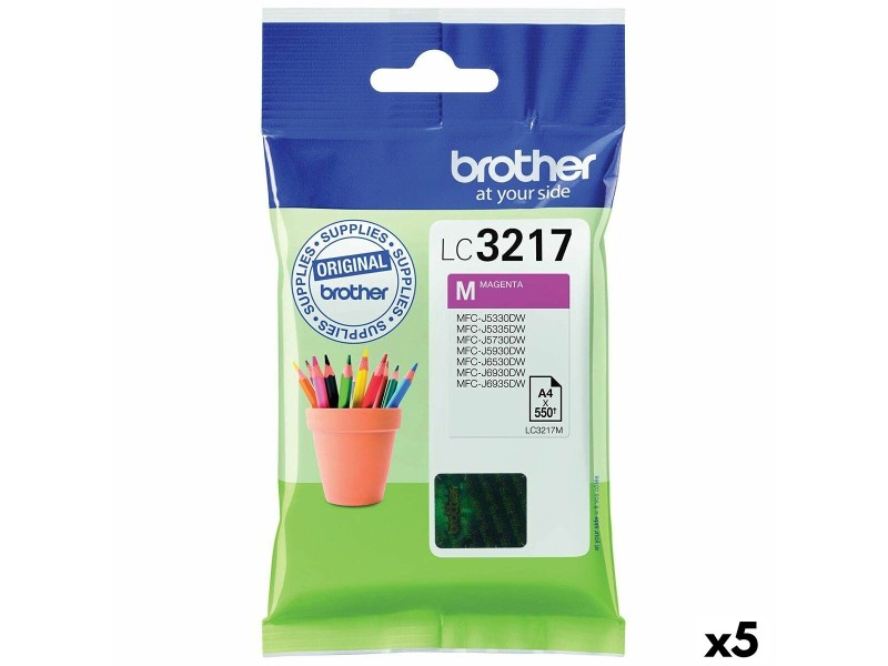 Оригиална касета за мастило Brother LC3217 Пурпурен цвят (5 броя) NaN –  BB Касети с мастило