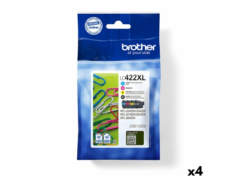 Оригиална касета за мастило Brother LC422XL Черен/Циан/Магента/Жълт (4 броя) NaN –  BB Касети с мастило