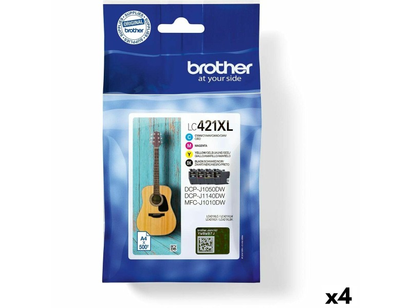 Оригиална касета за мастило Brother LC421XL Черен/Циан/Магента/Жълт (4 броя) NaN –  BB Касети с мастило