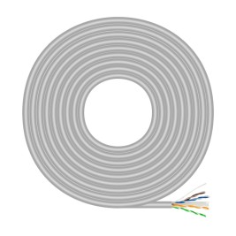 Твърд RJ45 кабел категория 6 UTP Aisens A135-0750 Сив 305 m