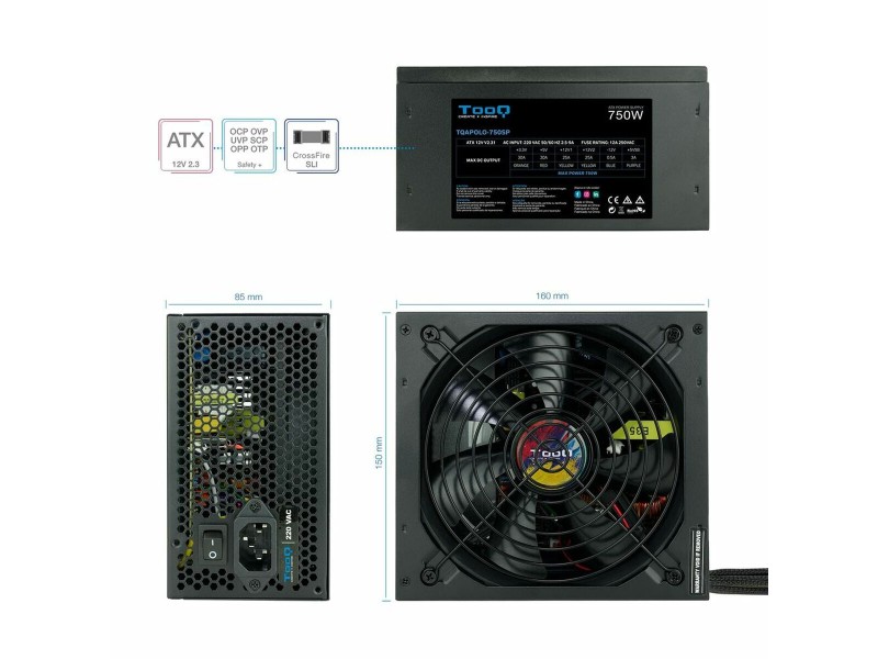 Захранване TooQ TQAPOLO-750SP ATX 750 W CE - RoHS NaN –  BB Захранвания