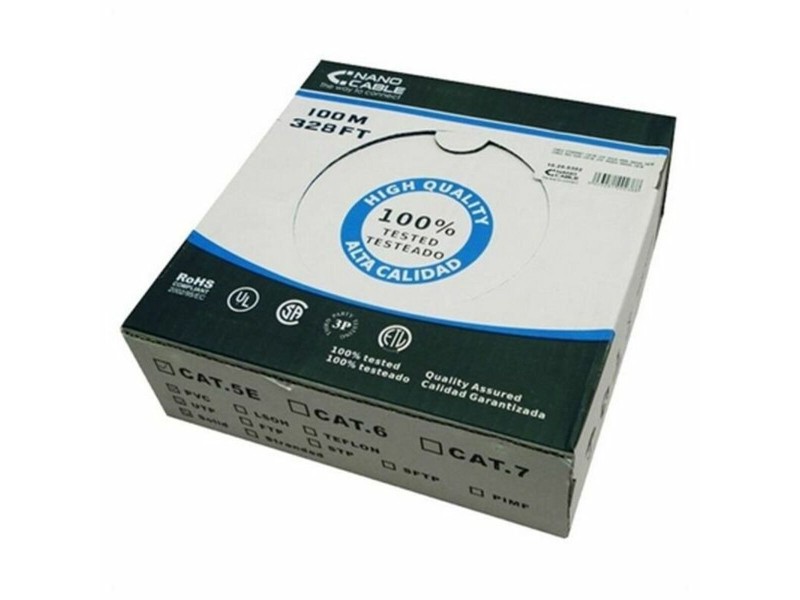 Твърд кабел RJ45 категория 6 FTP NANOCABLE 10.20.0902 100 m Сив 100 m NaN от | techMAG.bg Твърд кабел RJ45 категория 6 FTP NANOCABLE 10.20.0902 100 m Сив 100 m NaN – BB Ethernet кабели