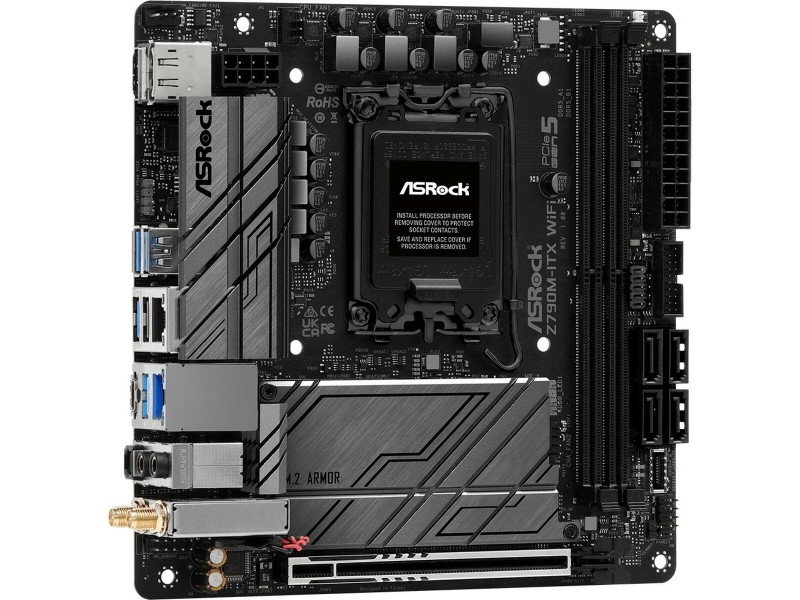Дънна платка ASRock Z790M-ITX WiFi LGA 1700 INTEL Z790 NaN –  BB Дънни платки