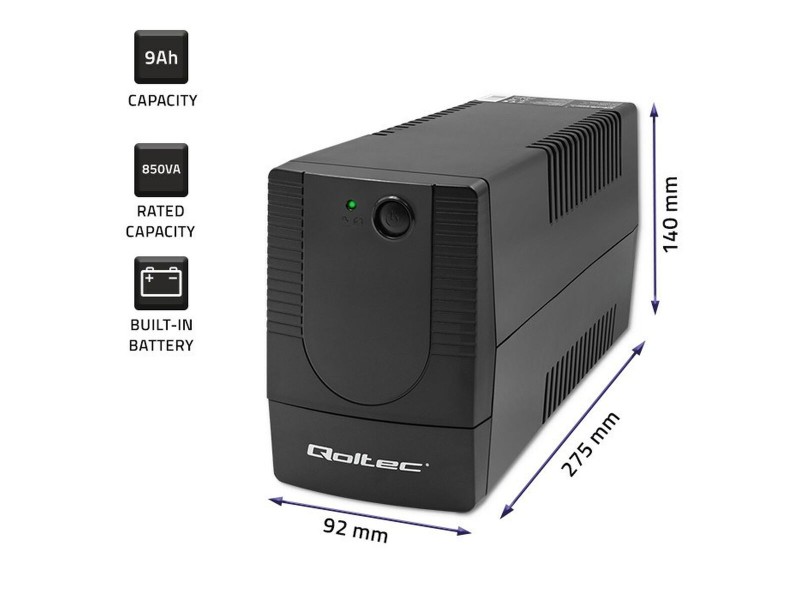 Инрактивен UPS Qoltec 53773 480 W NaN от | techMAG.bg Инрактивен UPS Qoltec 53773 480 W NaN – BB Непрекъсваеми захранвания