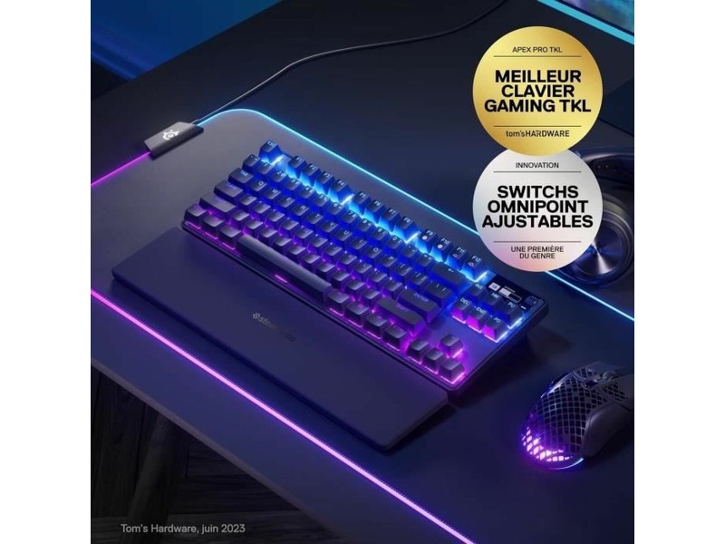 Блутут клавиатура SteelSeries 64869 Черен френски AZERTY NaN –  BB Клавиатури