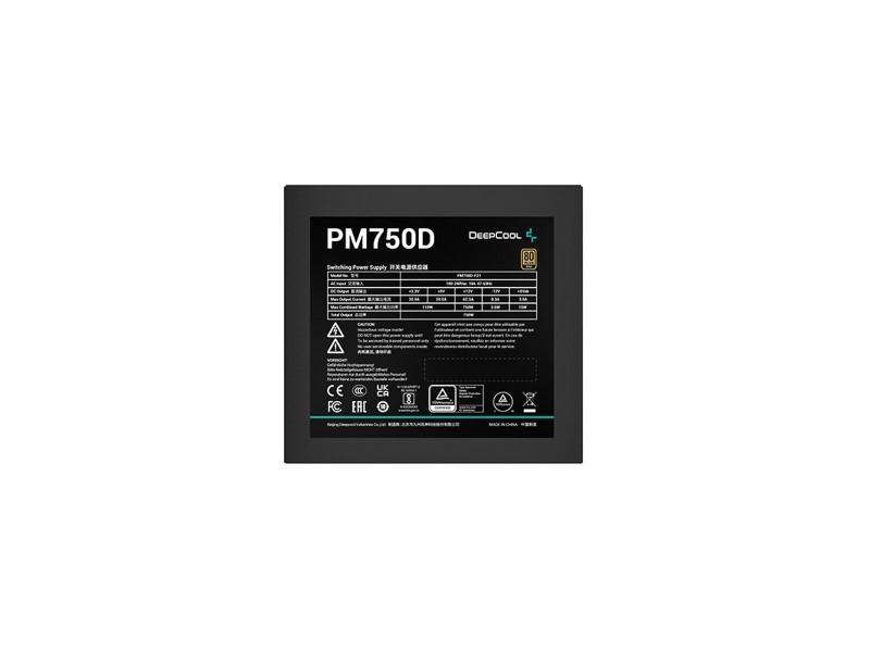 Захранване DEEPCOOL R-PM750D-FA0B-EU ATX 750 W 110 W 80 Plus Gold NaN –  BB Захранвания