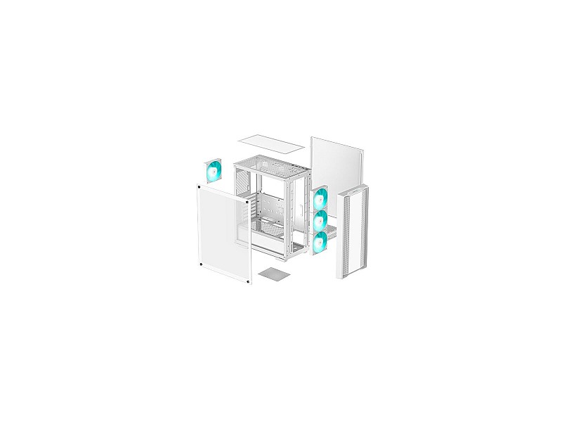 ATX полу-висока кутия DEEPCOOL R-CC560-WHGAA4-G-2 Бял Многоцветен NaN –  BB Калъфи за настолни компютри