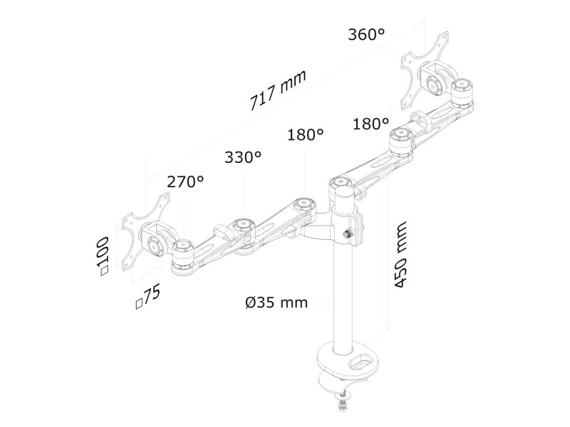 Поставка за монитор Neomounts FPMA-D935DG 10 27 NaN –  BB Стойки и подпори