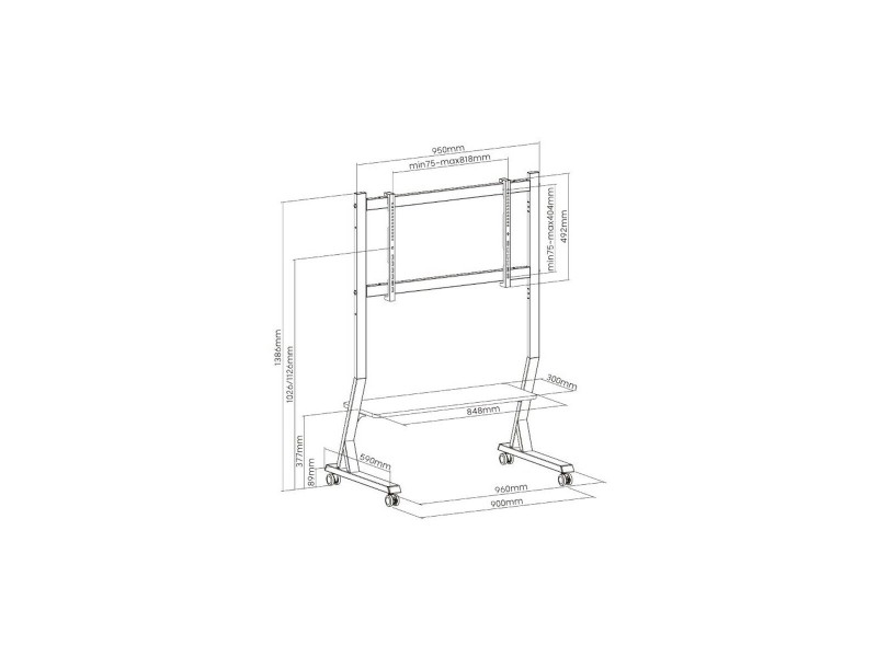 Статив за стена ART STO SD-22 90 45 NaN –  BB Стойки и подпори