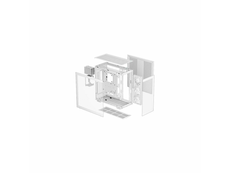 ATX полу-висока кутия DEEPCOOL CH780 Бял NaN –  BB Калъфи за настолни компютри