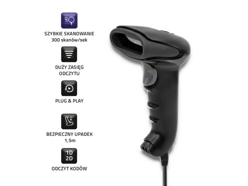 Рийдър за баркод Qoltec 50868 NaN –  BB Скенери за баркод