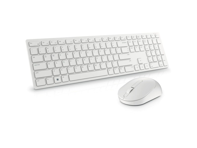 Kлаиатура с безжична мишка Dell KM5221W-WH Бял Qwerty US NaN –  BB Пакети клавиатура и мишка