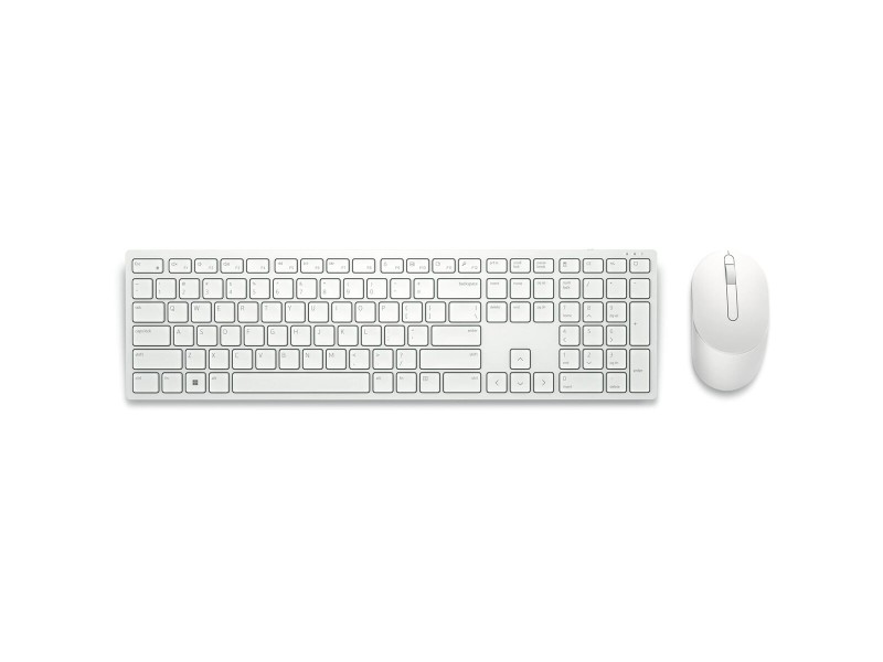 Kлаиатура с безжична мишка Dell KM5221W-WH Бял Qwerty US NaN –  BB Пакети клавиатура и мишка