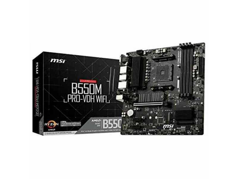 Дънна платка MSI B550M PRO-VDH WIFI mATX AM4 AMD B550 AMD AM4 NaN –  BB Дънни платки