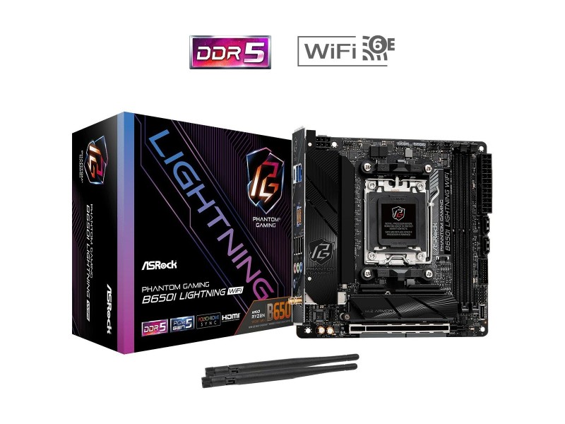 Дънна платка ASRock B650I LIGHTNING WIFI Intel Wi-Fi 6 AMD B650 AMD AM5 NaN –  BB Дънни платки