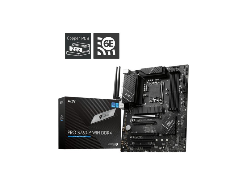 Дънна платка MSI PRO B760-P WIFI DDR4 LGA 1700 NaN –  BB Дънни платки