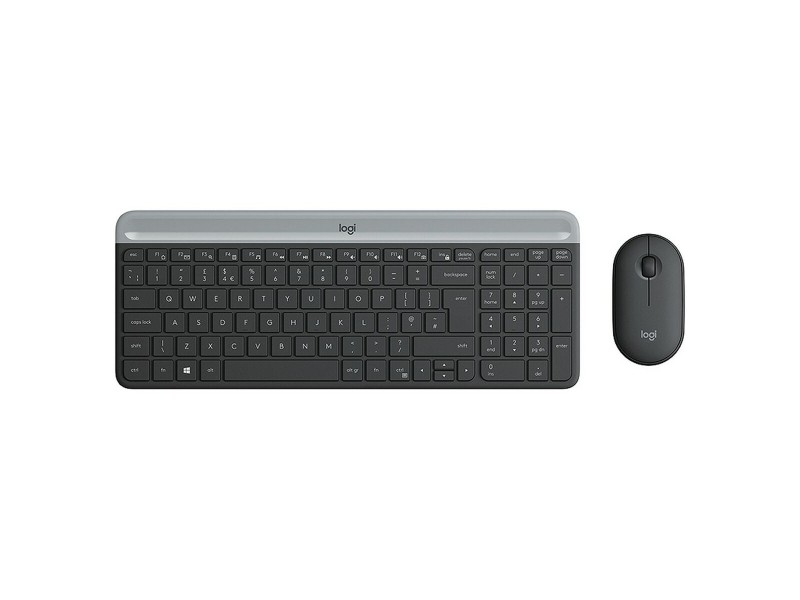 Клавиатура с мишка Logitech 920-009190 Черен Сив френски AZERTY NaN –  BB Пакети клавиатура и мишка