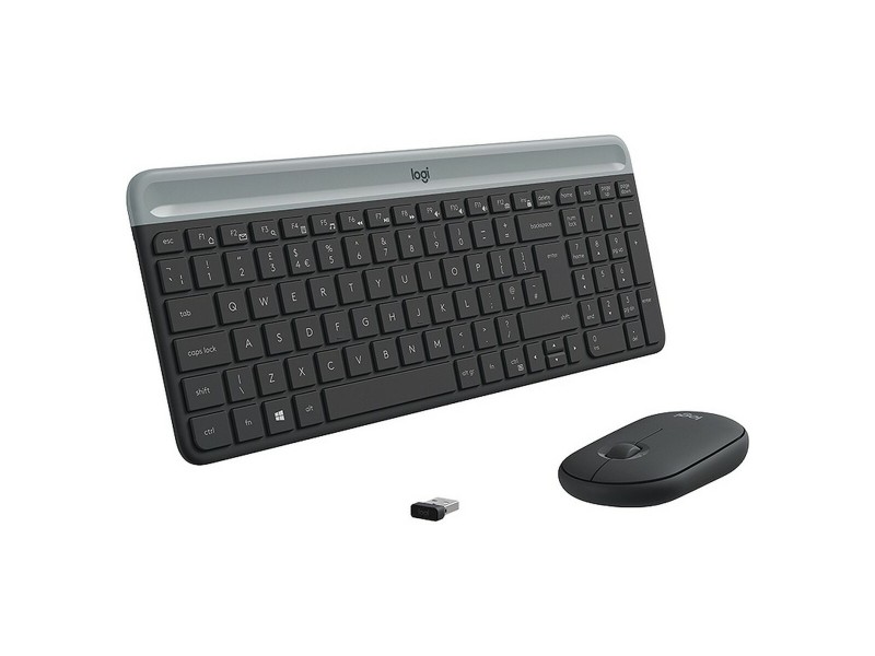 Клавиатура с мишка Logitech 920-009190 Черен Сив френски AZERTY NaN –  BB Пакети клавиатура и мишка