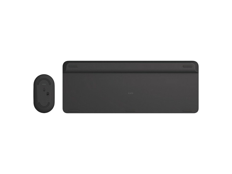 Клавиатура с мишка Logitech 920-009190 Черен Сив френски AZERTY NaN –  BB Пакети клавиатура и мишка