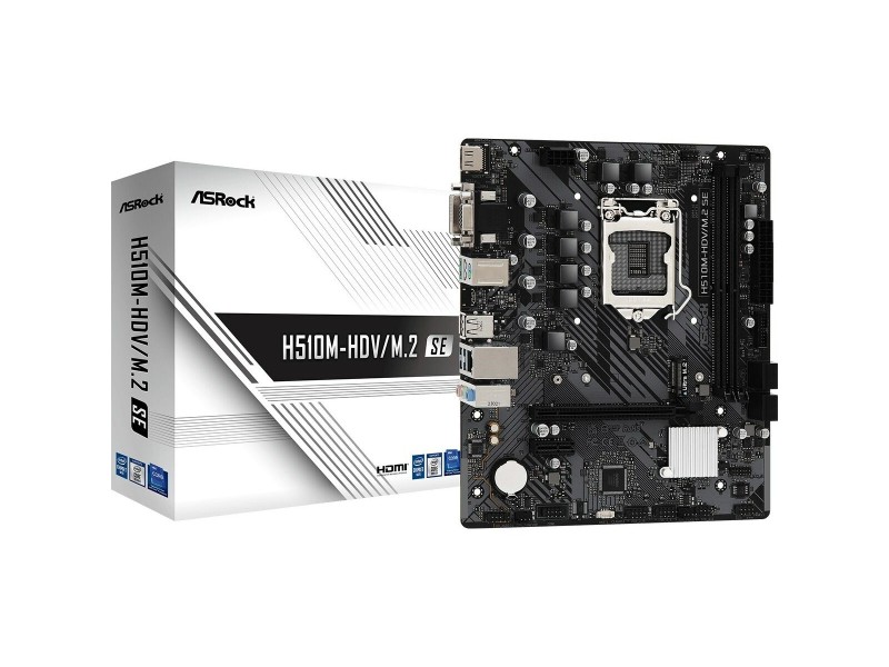 Дънна платка ASRock H510M-HDV/M.2 SE LGA 1200 Intel H470 NaN –  BB Дънни платки