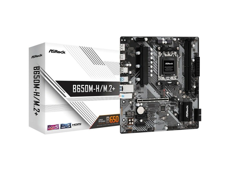 Дънна платка ASRock B650M-H/M.2+ AMD B650 AMD AM5 NaN –  BB Дънни платки