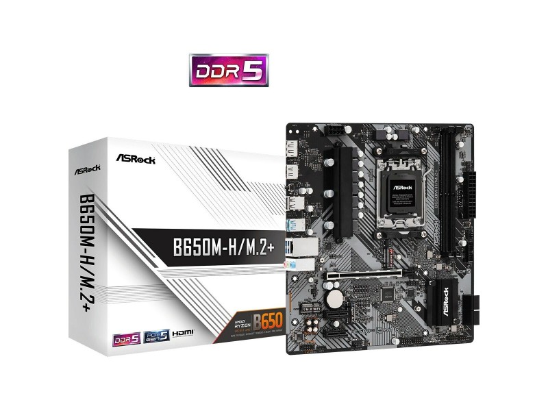 Дънна платка ASRock B650M-H/M.2+ AMD B650 AMD AM5 NaN –  BB Дънни платки