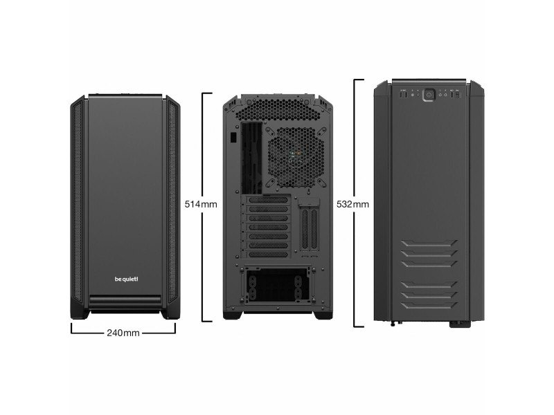 ATX полу-висока кутия Be Quiet! BG026 Черен NaN –  BB Калъфи за настолни компютри