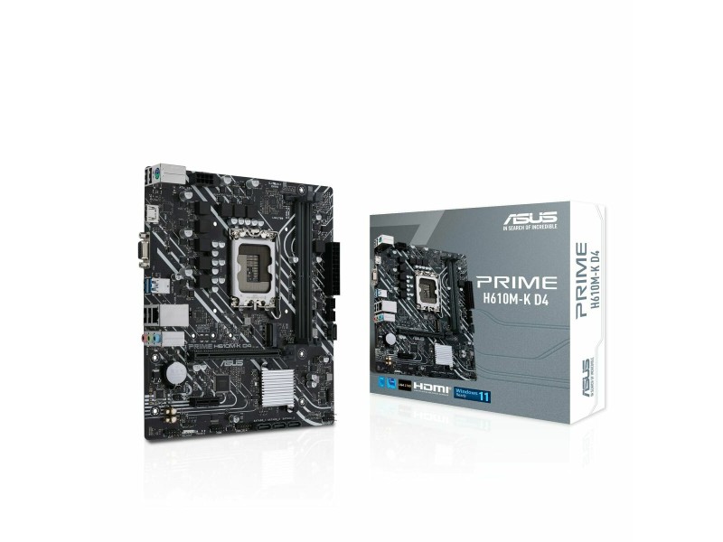 Дънна платка Asus PRIME H610M-K D4 LGA 1700 LGA 1700 INTEL H610 1GB NaN –  BB Дънни платки