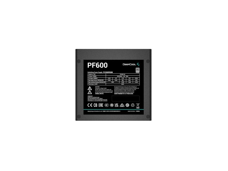 Захранване DEEPCOOL R-PF600D-HA0B-EU ATX 600 W 80 PLUS NaN –  BB Захранвания