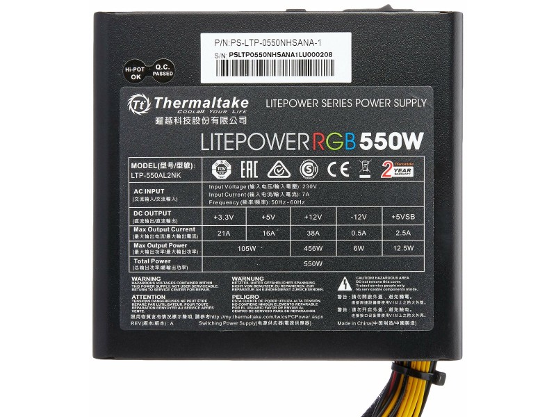 Захранване THERMALTAKE PS-LTP-0550NHSANE-1 ATX 550 W NaN –  BB Захранвания