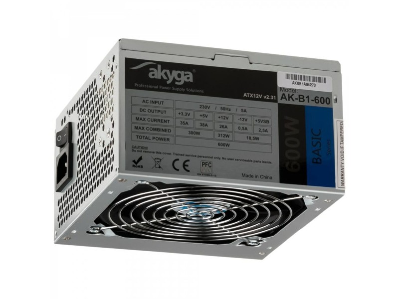 Захранване Akyga AK-B1-600 ATX 600 W RoHS NaN –  BB Захранвания