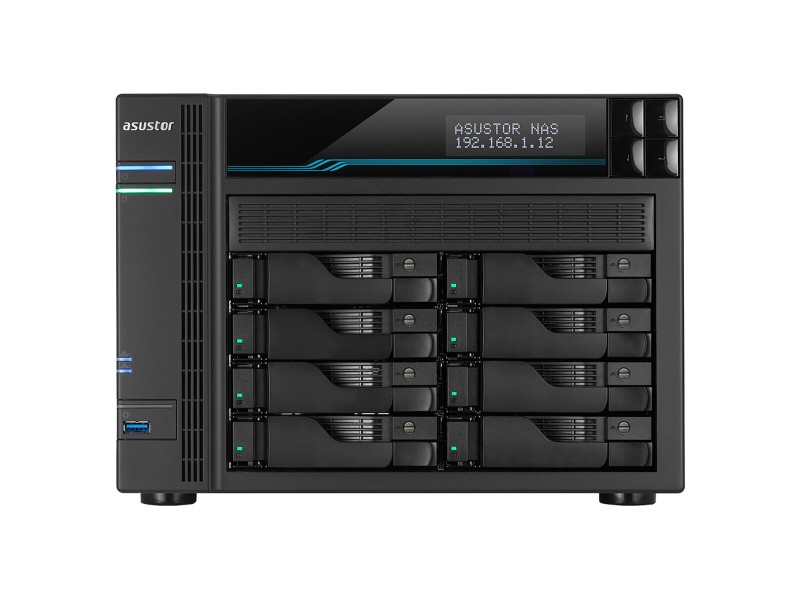 SATA 5.25 калъф за SATA 2.5 Asustor Lockerstor 10 AS6510T Черен Intel Atom C3538 NaN –  BB Мрежово прикачено хранилище