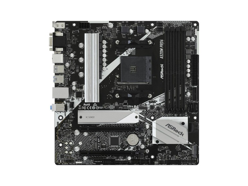 Дънна платка ASRock A520M Pro4 AMD AM4 NaN –  BB Дънни платки