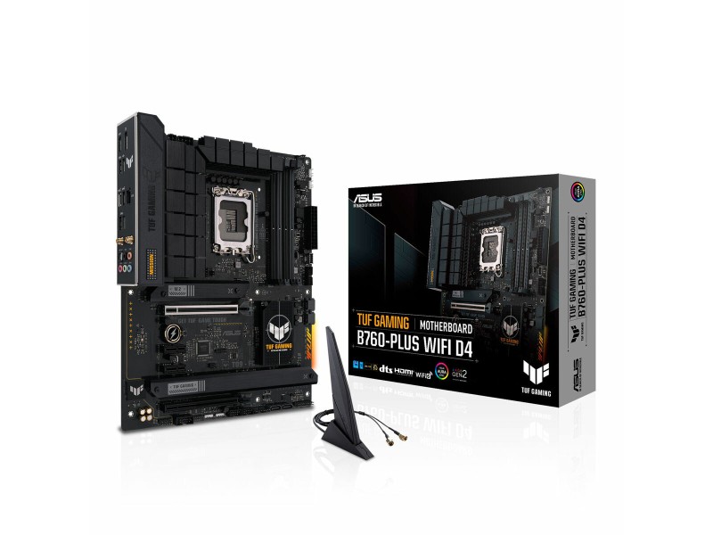 Дънна платка Asus TUF GAMING B760-PLUS WIFI D4 LGA 1700 Intel B760 NaN –  BB Дънни платки