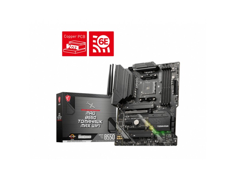 Дънна платка MSI MAG B550 TOMAHAWK MAX WIFI AMD AM4 AMD B550 ATX NaN –  BB Дънни платки