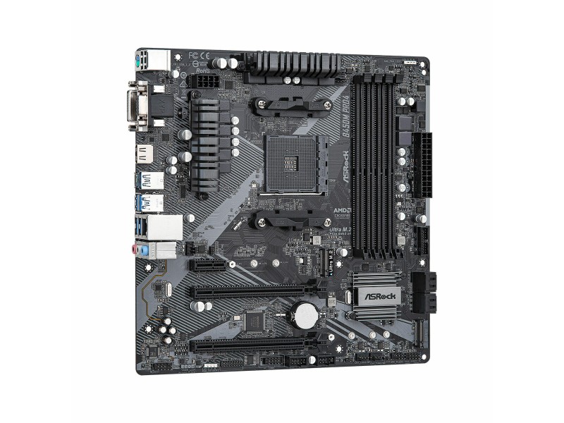 Дънна платка ASRock B450M Pro4 R2.0 Socket AM4 AMD B450 AMD AM4 NaN –  BB Дънни платки