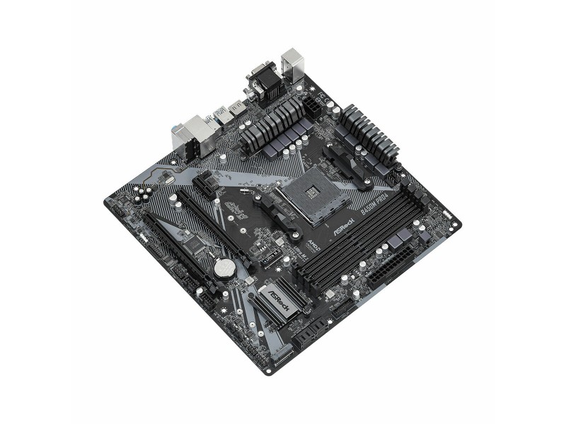 Дънна платка ASRock B450M Pro4 R2.0 Socket AM4 AMD B450 AMD AM4 NaN –  BB Дънни платки