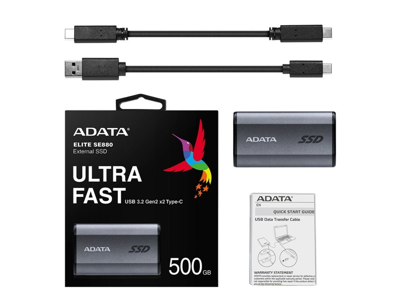 Външен харддиск Adata SE880 500 GB SSD 2,5 NaN от | techMAG.bg Външен харддиск Adata SE880 500 GB SSD 2,5 NaN – BB Външни солидни твърди дискове