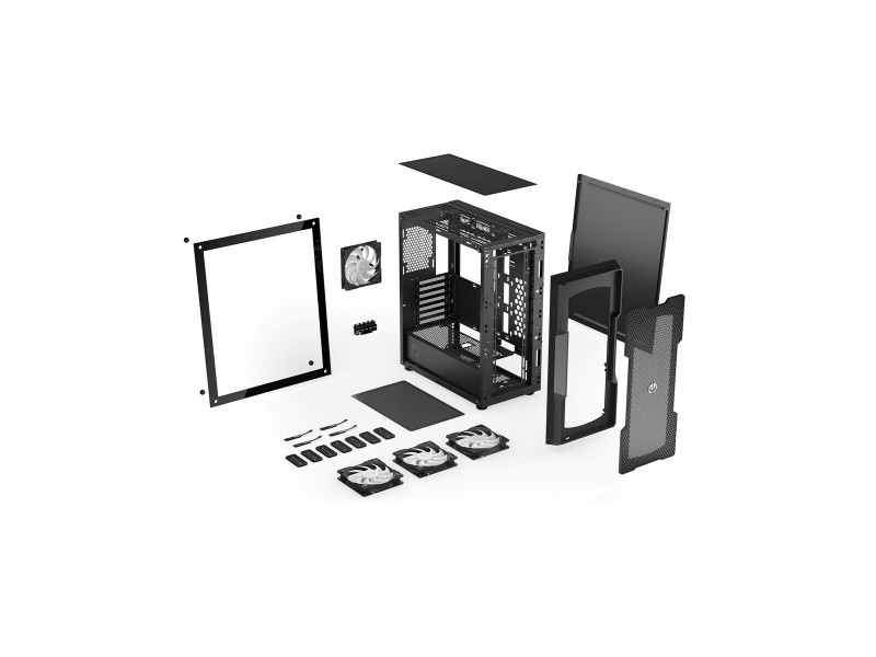 ATX полу-висока кутия Endorfy Regnum 400 ARGB Черен NaN –  BB Калъфи за настолни компютри