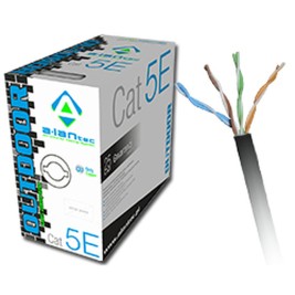 UTP категория 6 твърд мрежови кабел Alantec KIU5OUTS305 Черен 305 m