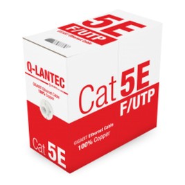 UTP категория 6 твърд мрежови кабел Q-Lantec KIF5PVC305Q Сив 305 m