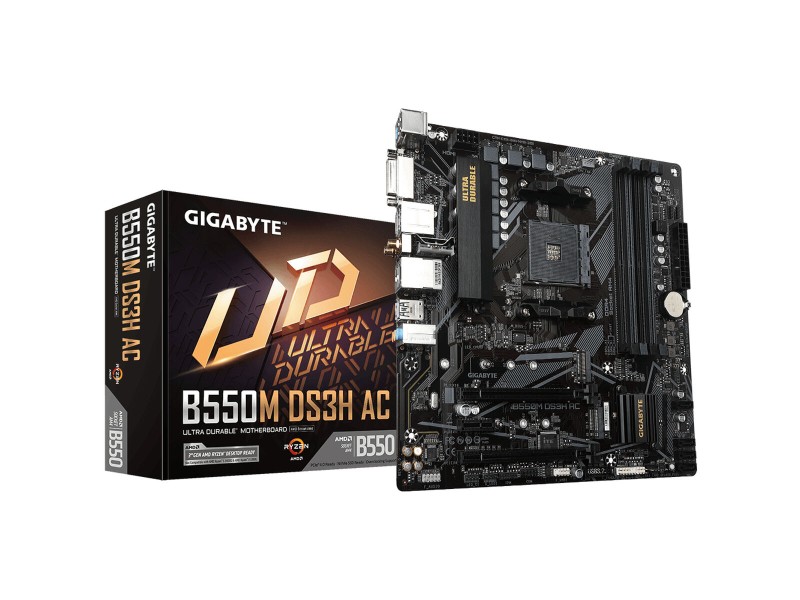 Дънна платка Gigabyte B550M DS3H AC AMD B550 AMD AMD AM4 NaN –  BB Дънни платки